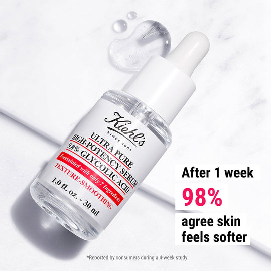 Kiehl's Ultra Pure High-Potency Serum 9.8% Glycolic Acid קילס סרום טהור בעל עוצמה גבוהה