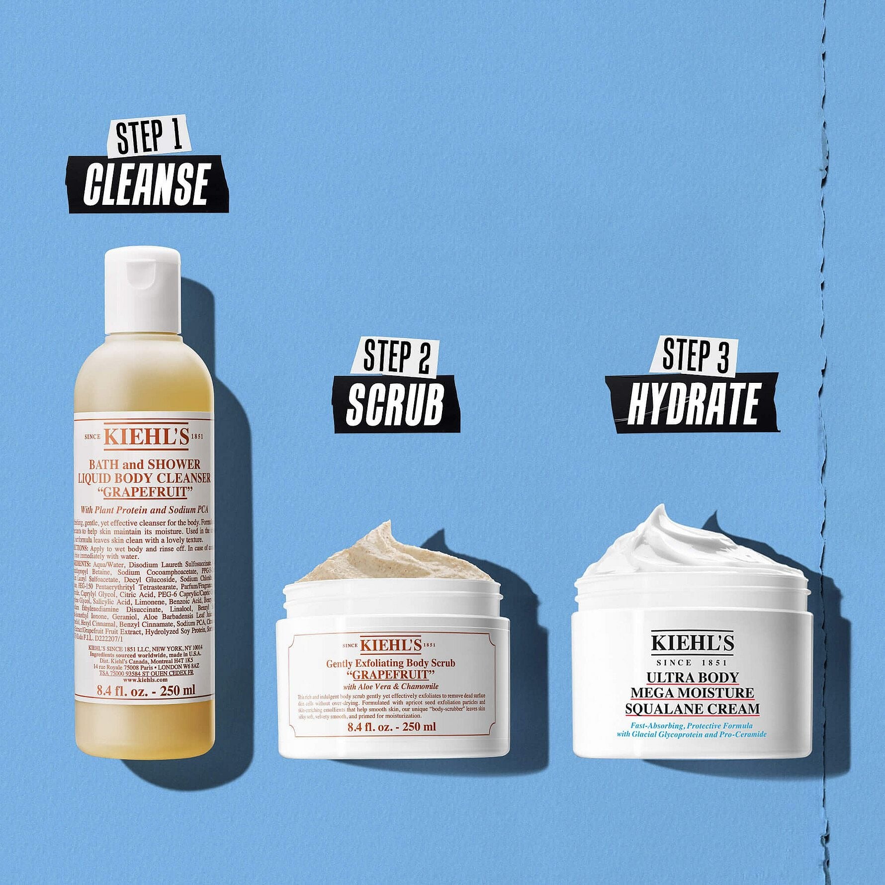 Kiehl'sUltra Body Mega Moisture Squalane Cream קילס קרם גוף