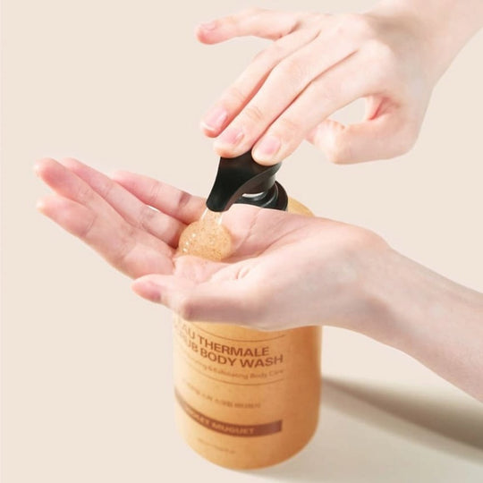 Kundal Eau Thermale Spa Scrub Body Wash קונדל ג'ל רחצה פילינג לגוף עם מים טרמליים