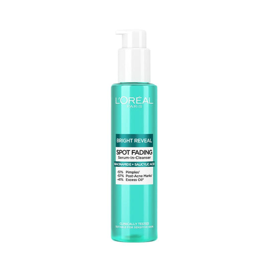 Loreal Paris Bright Reveal Spot Fading Serum In Cleanser 150ml לוריאל פריז ג'ל ניקוי ניאצינאמיד