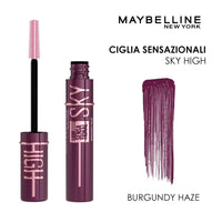 Maybelline mascara sky high burgundy מייבלין מסקרה סקיי היי בגוון בורגונדי