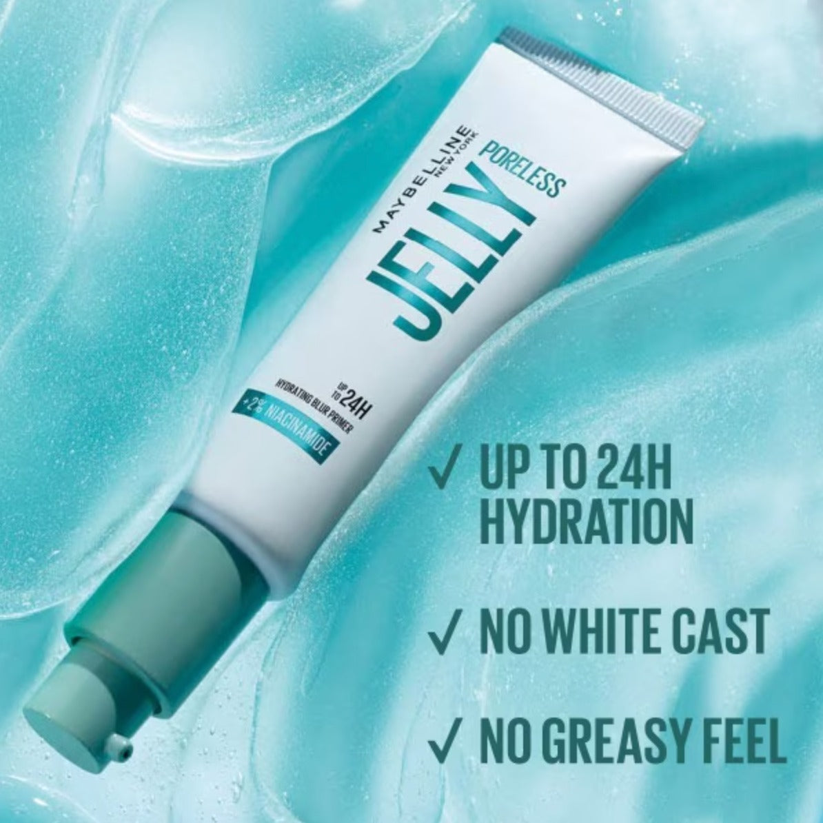 Maybelline Poreless Jelly Primer  מייבלין פריימר ג'לי פורלס בסיס לאיפור