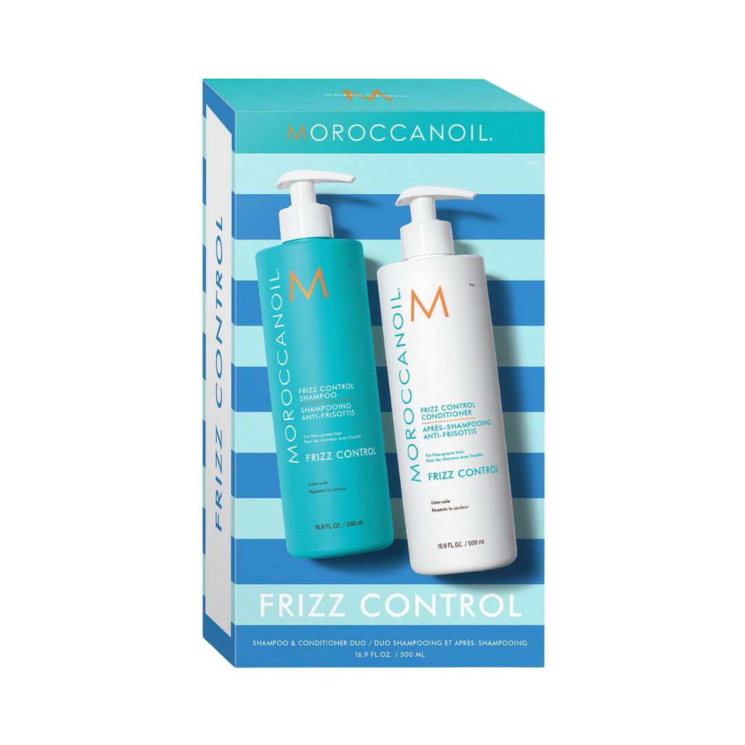 Moroccanoil Duo Frizz Shampoo and Conditioner מרוקן אויל מארז שמפו ומרכך לנטרול קירזול