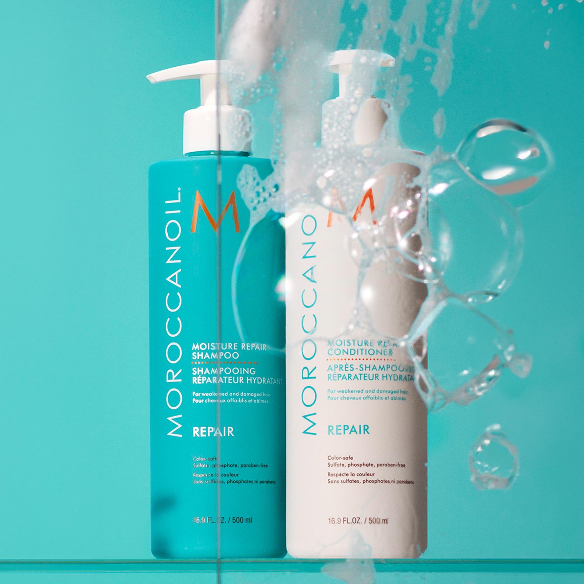 Moroccanoil Duo Repair Shampoo and Conditioner מרוקן אויל מארז שמפו ומרכך לשיקום השיער