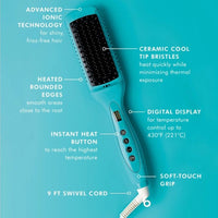 Moroccanoil Smooth Style Ceramic Heated Brush מרוקן אויל מברשת קראמית חשמלית להחלקת השיער