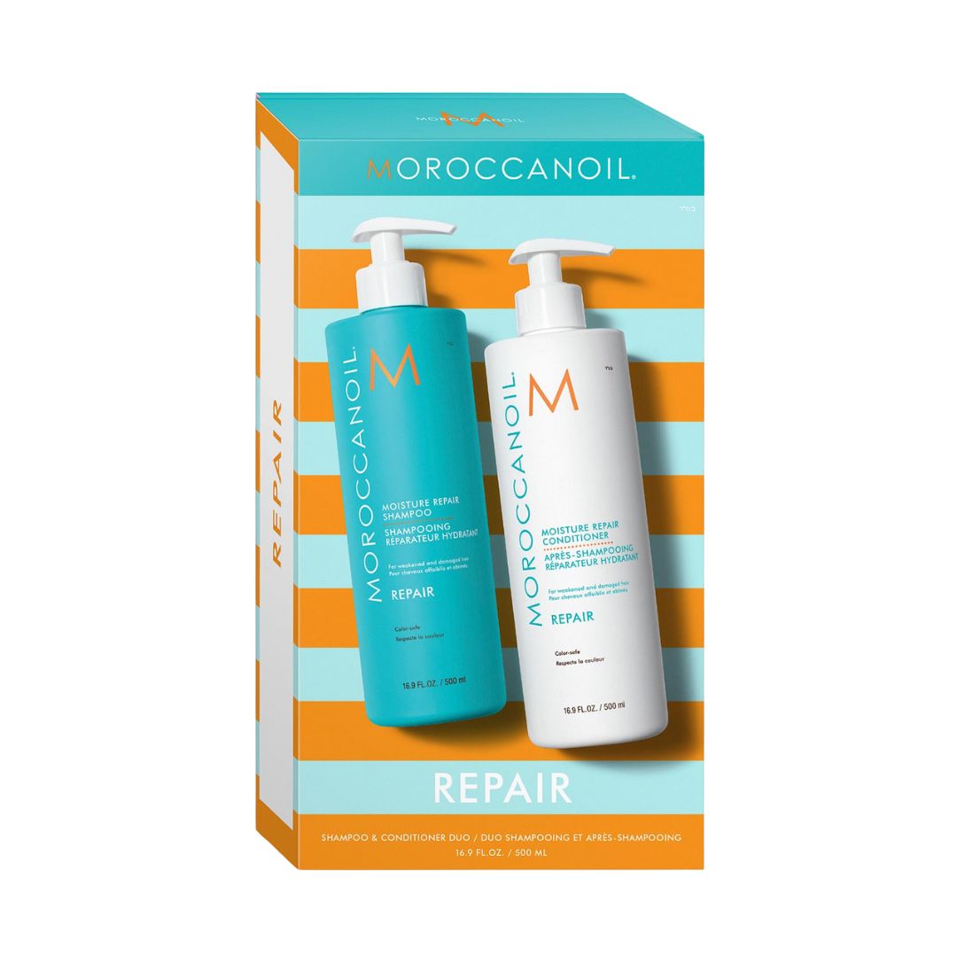 Moroccanoil Duo Repair Shampoo and Conditioner מרוקן אויל מארז שמפו ומרכך לשיקום השיער
