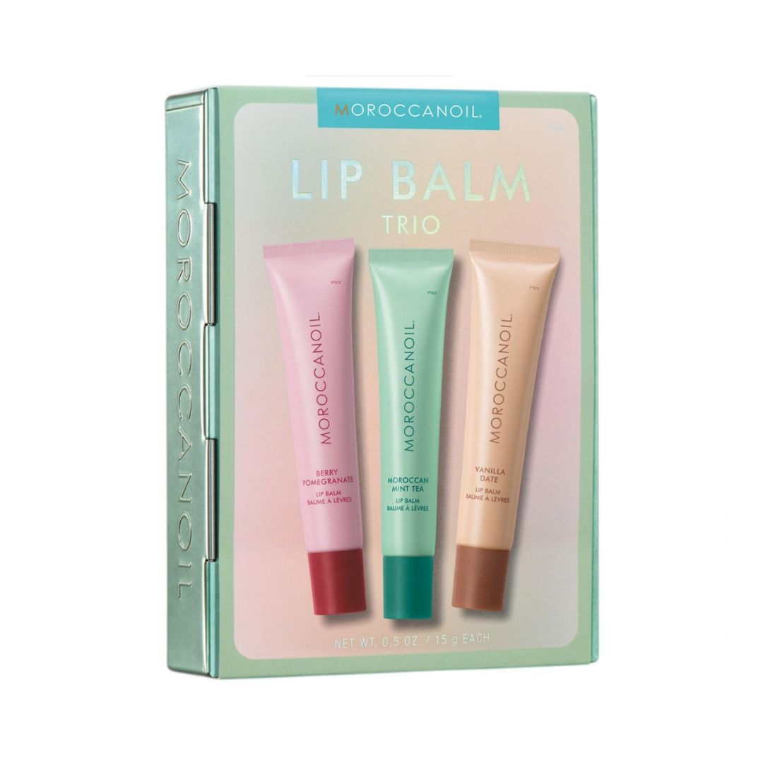 Moroccanoil Lip Balm Trio מרוקן אויל מארז שלישיית שפתונים ליפ באלם