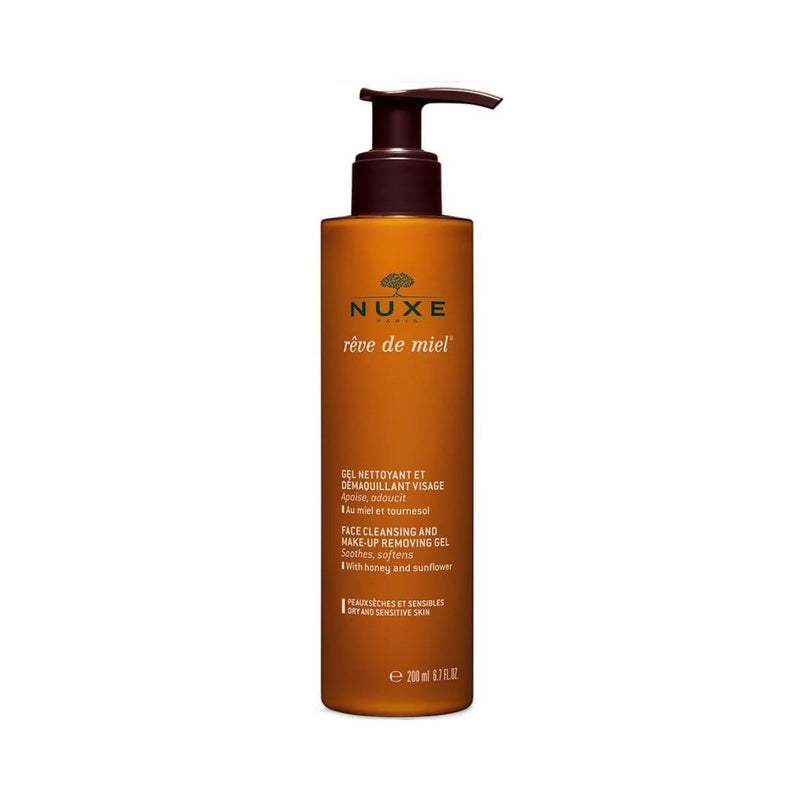 Nuxe Reve De Miel Cleansing Gel 200ML נוקס ג'ל מנקה ומסיר איפור