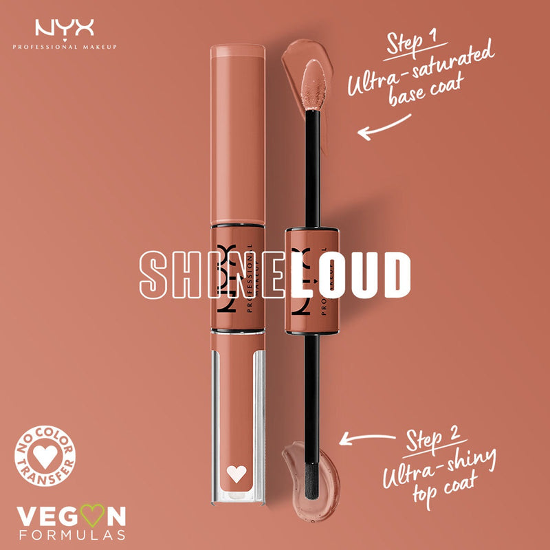 NYX Professional Shine Loud ניקס שפתון נוזלי שיין לאוד דו צדדי