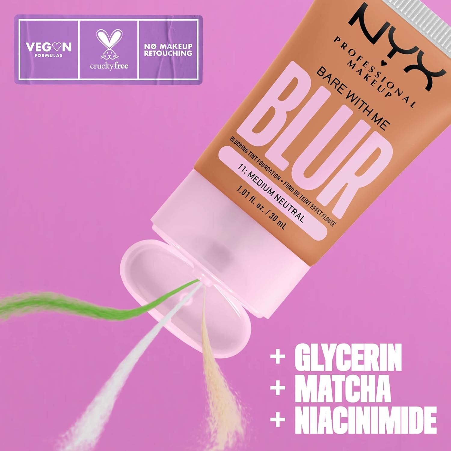 NYX Professional Makeup Bare With Me ניקס מייקאפ מעניק לחות עד 12 שעות