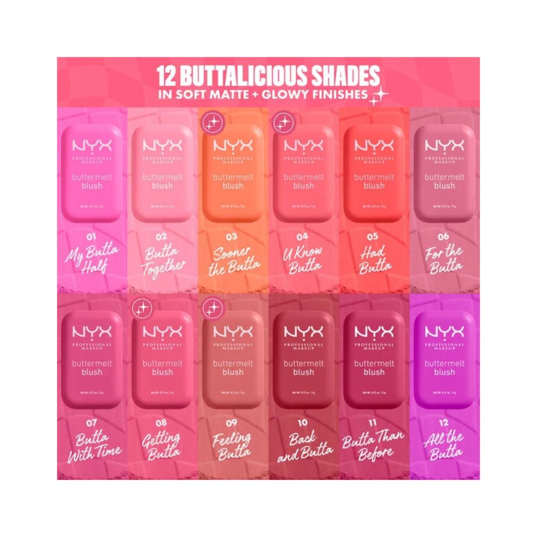 NYX Professional Buttermelt Blush ניקס סומק במרקם חמאתי
