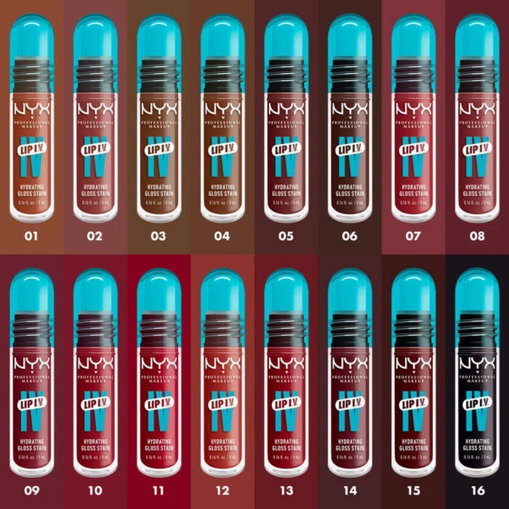 NYX Professional Lip I.V. Hydrating Gloss Stain ניקס גלוס איי וי עמיד