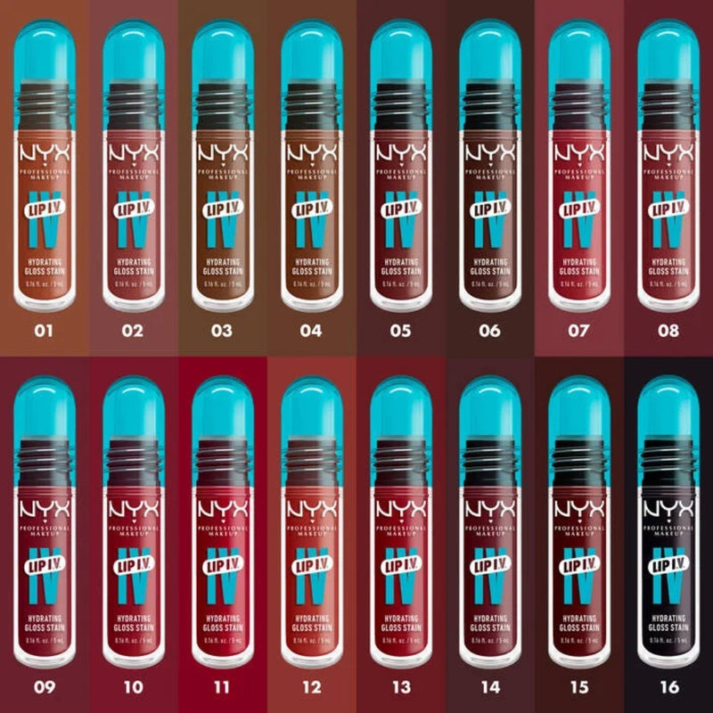NYX Professional Lip I.V. Hydrating Gloss Stain ניקס גלוס איי וי עמיד