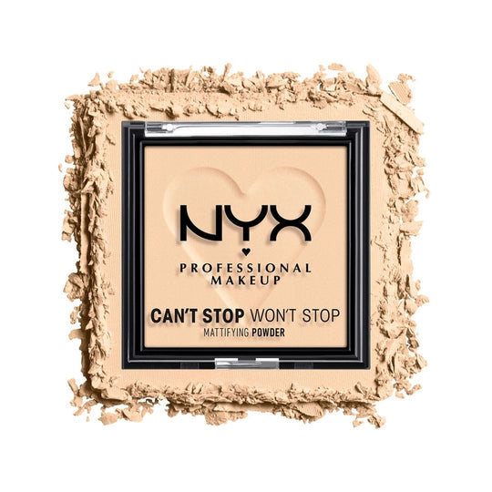 NYX Professional Makeup Can't Stop Won't Stop Mattifying Powder ניקס פודרה דחוסה