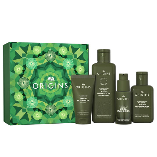 Origins Mega-Mushroom Calming Essentials מארז אוריג'נס לטיפוח העור