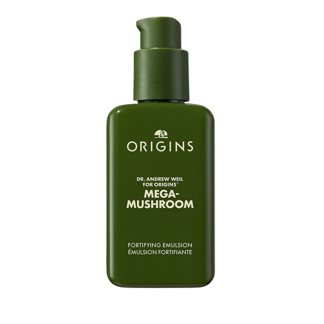 Origins Mega-mushroom Relief & Resilience Fortifying Emulsion 100ml אוריג'נס תחליב לחות לחיזוק העור