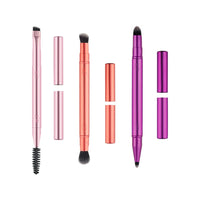 Real Techniques Double Time Retractable Brush Set ריל טכניקס סט מברשות דאבל טיים רטרסבל