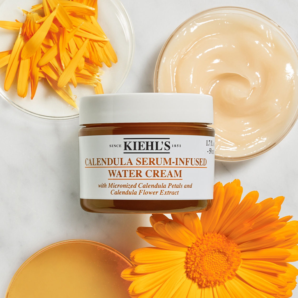 Kiehl's Calendula Serum-Infused Water Cream  קילס קרם פנים עם קלנדולה