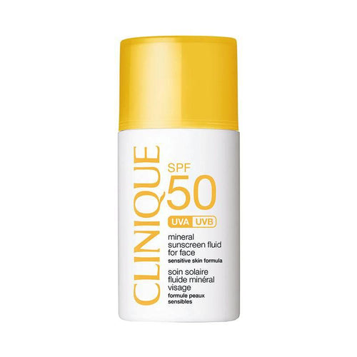 Clinique Spf50 Mineral Sunscreen Fluid For Face קליניק תכשיר הגנה מינראלי מקדם הגנה לפנים