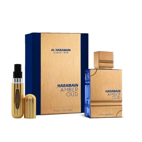 Al Haramain - Amber Oud Blue Edition EDP For Men 200ML + Portable Refillable Mini Spray 10ML - GLAM42