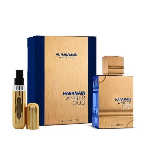Al Haramain - Amber Oud Blue Edition EDP For Men 200ML + Portable Refillable Mini Spray 10ML-GLAM42