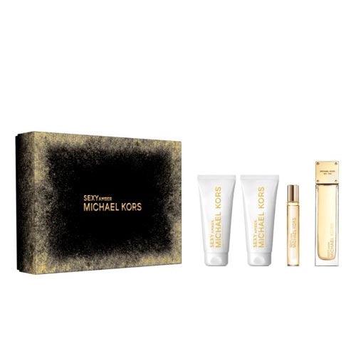 Michael Kors - Sexy Amber 4PCS EDP For Women 100ML + BL 100ML + SG 100ML + Mini 10ML - GLAM42