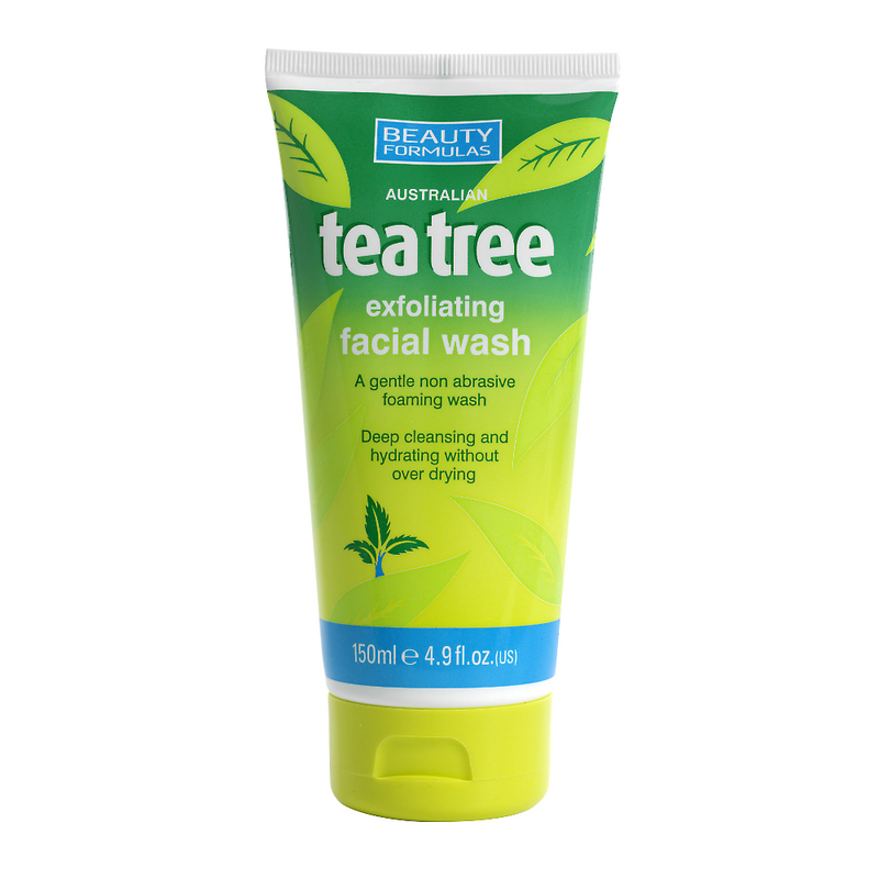 Beauty Formulas Tea Tree תרחיץ לפנים לניקוי עמוק וסיוע בהסרת שחורים - GLAM42