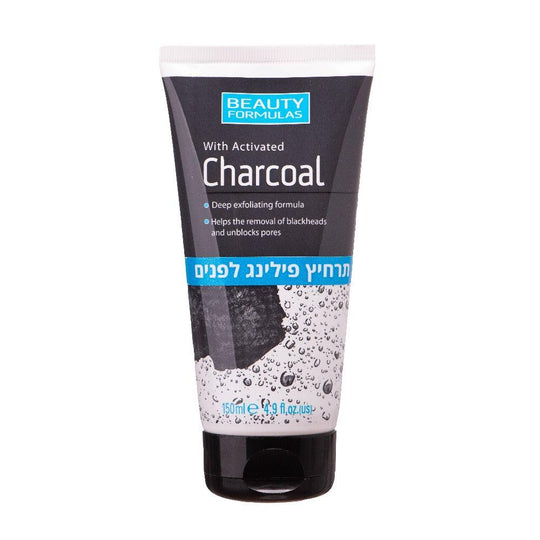 Beauty Formulas תרחיץ פלינג לפנים בתוספת פחם פעיל-GLAM42