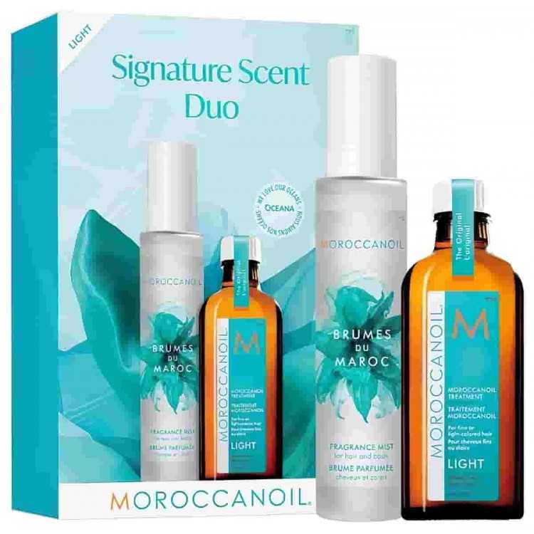 Moroccanoil Summer Promo Signature Scent Duo Light מרוקן אויל המארז המושלם לקיץ  שמן טיפולי לייט + מיסט לשיער ולגוף - GLAM42