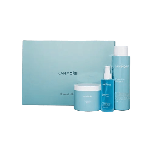 Jan Moŕe -מארז 3 מוצרים Restorative לשיקום השיער הכולל שמפו, מסכה וסרום-GLAM42