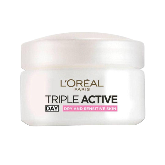 L'Oreal Paris Triple Active Day Fresh 50 - קרם לחות פעולה משולשת לעור יבש 50 מ"ל-GLAM42