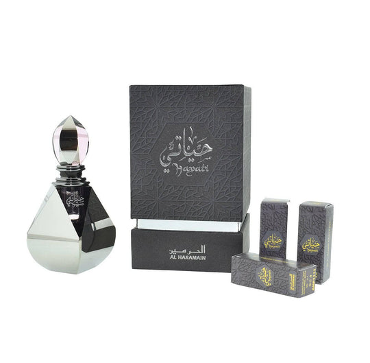 Al Haramain Hayati Perfume Oil 4Pcs 3Ml+3 Refillable 3Ml סט בושם אל חרמין יוניסקס-GLAM42