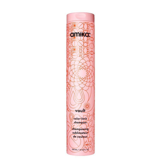 Amika Vault Color Lock Shampoo 300ml אמיקה שמפו לשיער צבוע למניעת דהיית צבע ושמירה על צבע שיער בוהק לאורך זמן-GLAM42